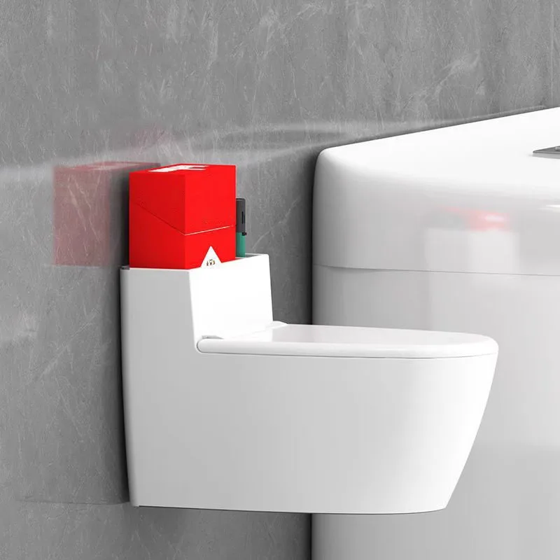 Creative Funny Commode Design Toilet Ashtray with Lid-Wall-Mounted Bathroom Cigarette Ashtray For Home Office