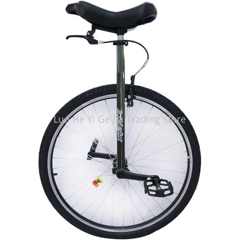 

28 Inch Unicycle with Brake and Rubber Tyre, Balance Bike for Tall People Height 160-195Cm /63"-77"