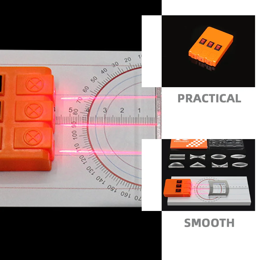 Multifunction Reflector Refraction Triangle Prism Physics Optical Experiment Set Convex Lens Science Equipment Educational