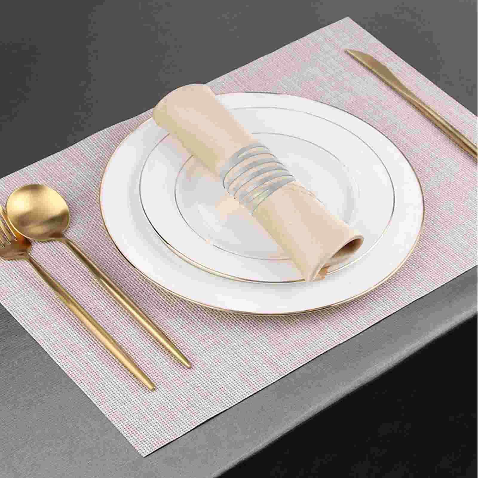 12 Pcs Metal Napkin Rings Kitchen Dining Bar Accessories Festive Home Decor Party Supplies Napkin Holder Circles Table