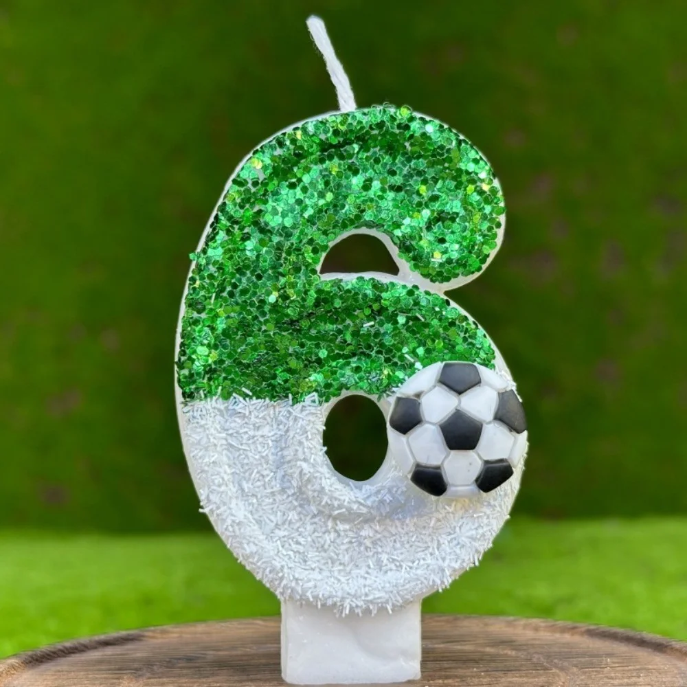Creative Football 0-9 Digital Birthday Candle 1Pc Cake Decoration