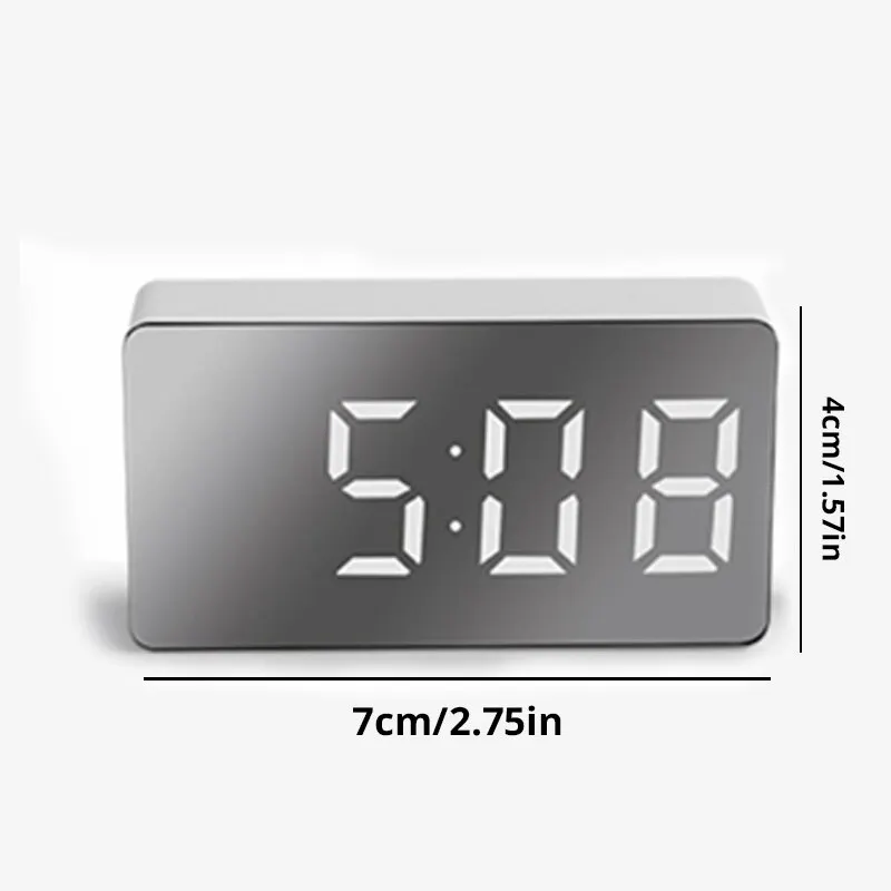 CHOYCLIT Orologio Digitale Con Proiezione Bianca Sveglia A LED Silenziosa Sveglia Con Proiezione Da Soffitto 1224 Ore Controllo Vocale Ora Temperatura Display Snooze Sveglia Sveglia Digitale 85053906