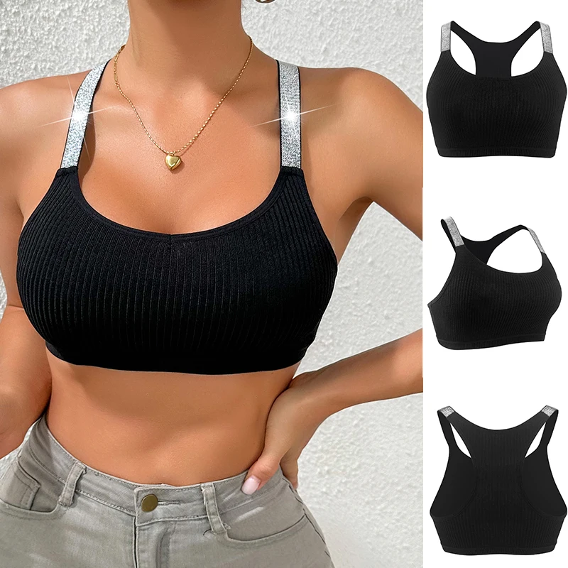 

Women Sexy Sports Bras Breathable Ribbed Backless Lingerie Seamless Underwear Running Fitness Camisole Female Yoga Sports Bra