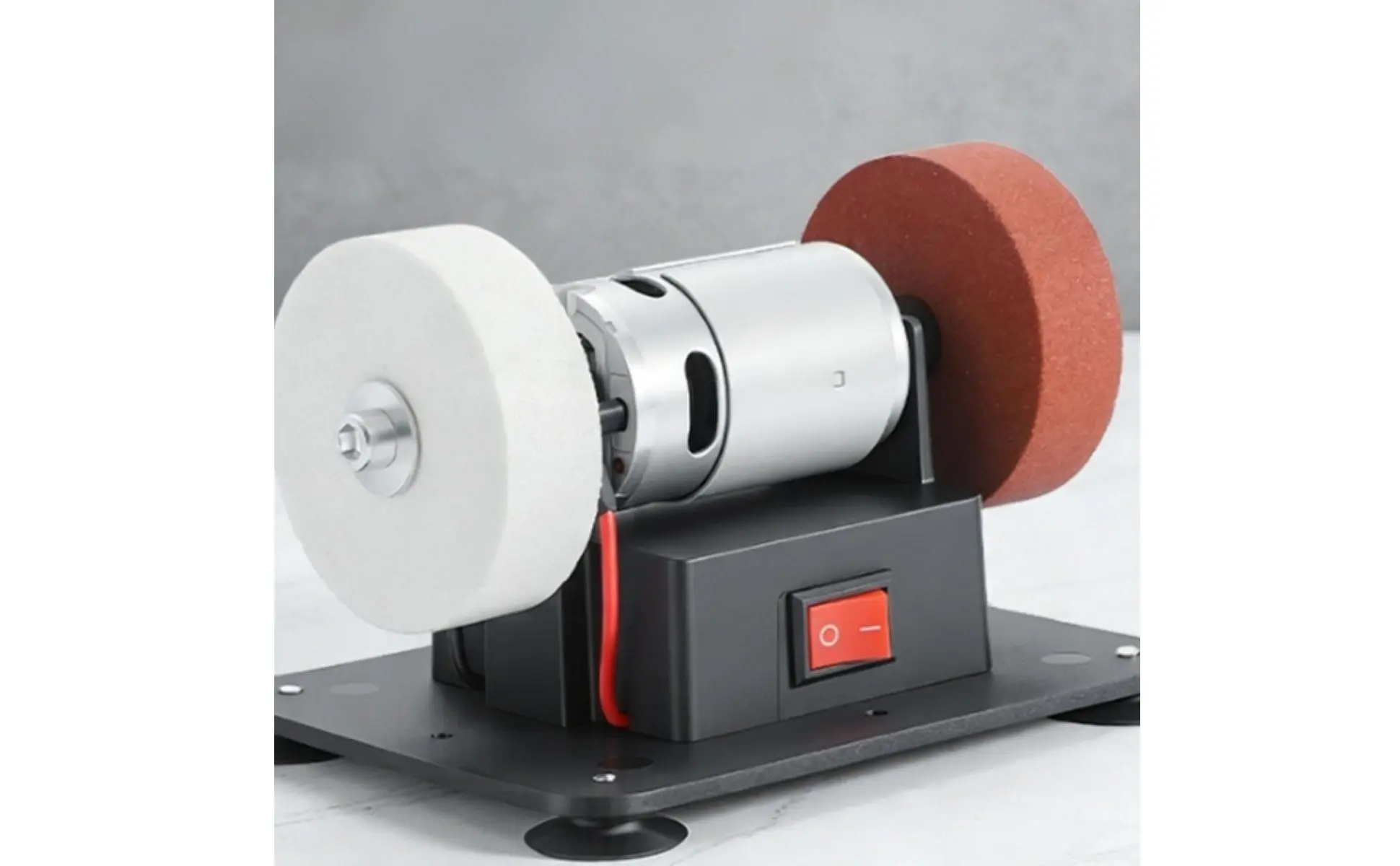 Mini Electric Bench Grinder Stable Performance Mini Bench Grinder Small Polishing Machine Low Noise for Garage, Craft Room