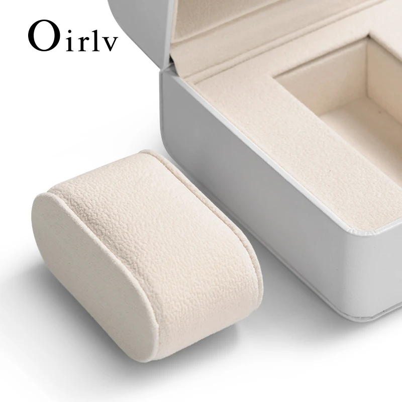 Oirlv 럭셔리 싱글 시계 상자 프리미엄 PU 가죽 케이스 부드러운 벨벳 안감 세련된 보관/디스플레이 선물 상자, 모든 시계 크기에 적합