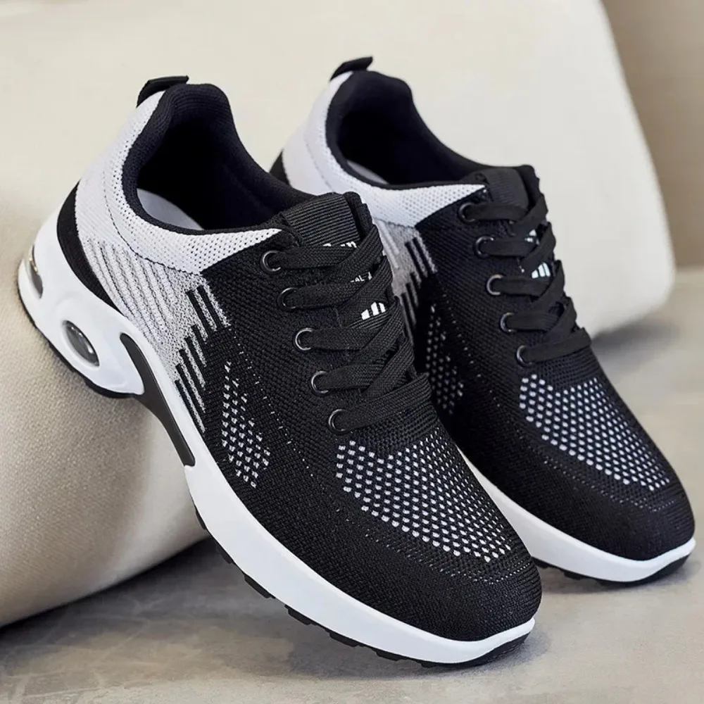 Running Shoes Ladies Breathable Sneakers Summer Light Mesh Air Cushion Women Sports Shoes Outdoor Lace Up Training