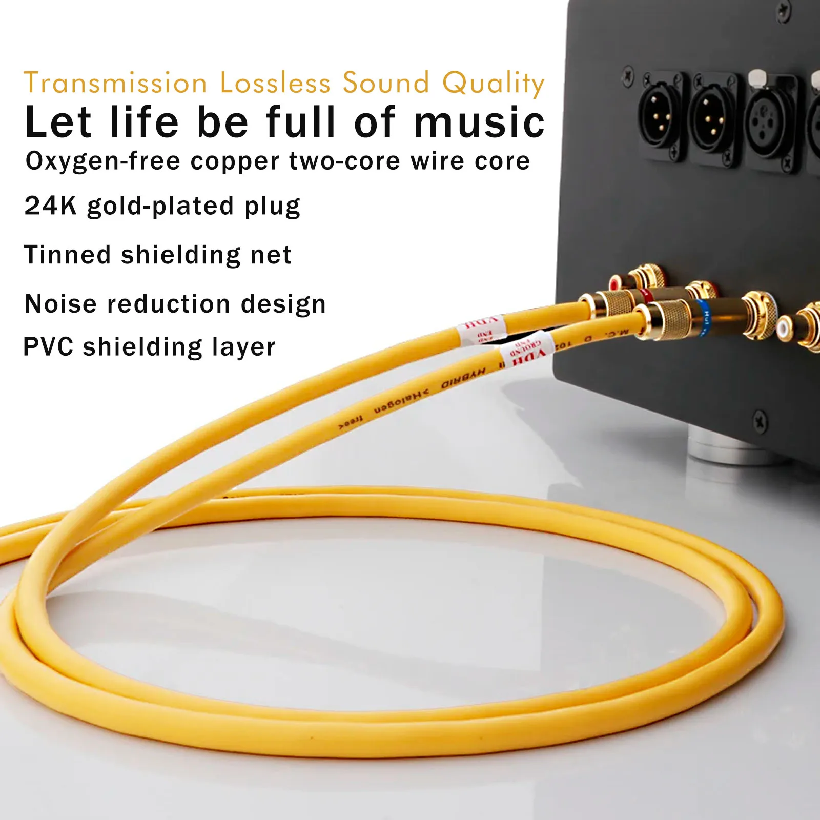 Van Den Hul VDH RCA Cable OFC Silver Plated Rca Audio Cable