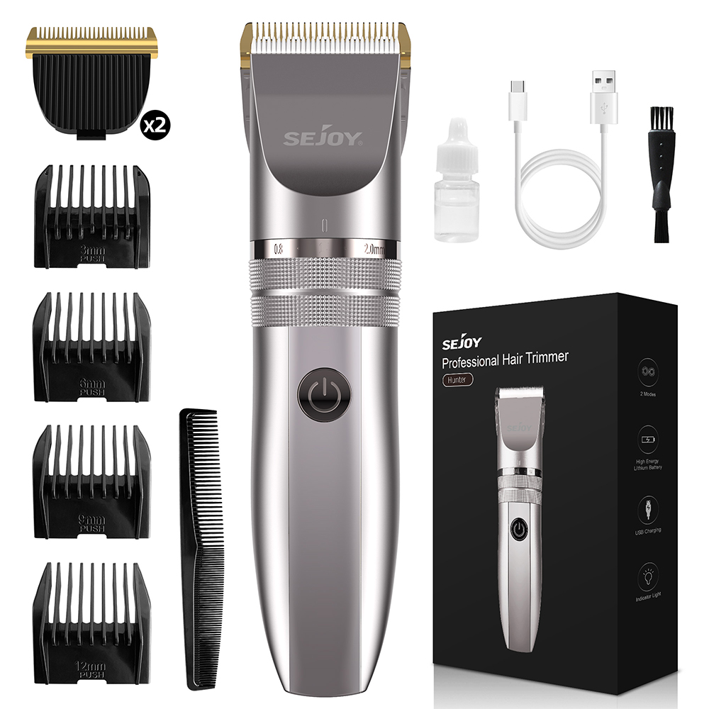 SEJOY Hair Trimmer for Men Hair Clippers for Barbers  Electric Trimmer Rechargeable Cordless Shaver (OiI Not Included)ï¼