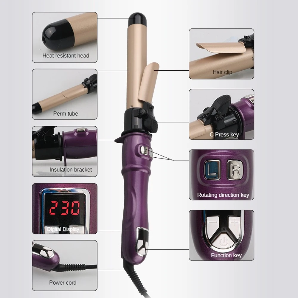 28mm Automatic Volume Curlers Hair Iron Does Not Hurt the Hair Curling Iron Tools and Ceramic Heat Exchanger Pear Big Volume hair curler hair iron