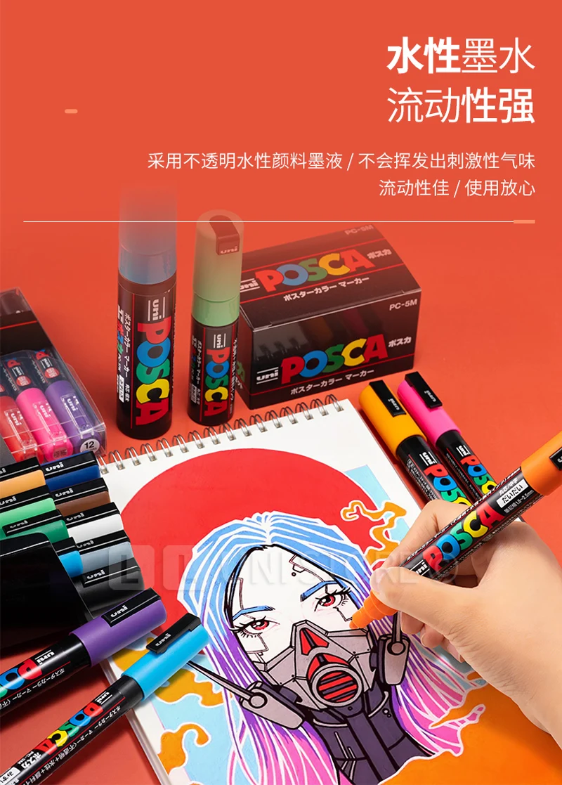 Uni Posca Paint Marker Pens set image 10