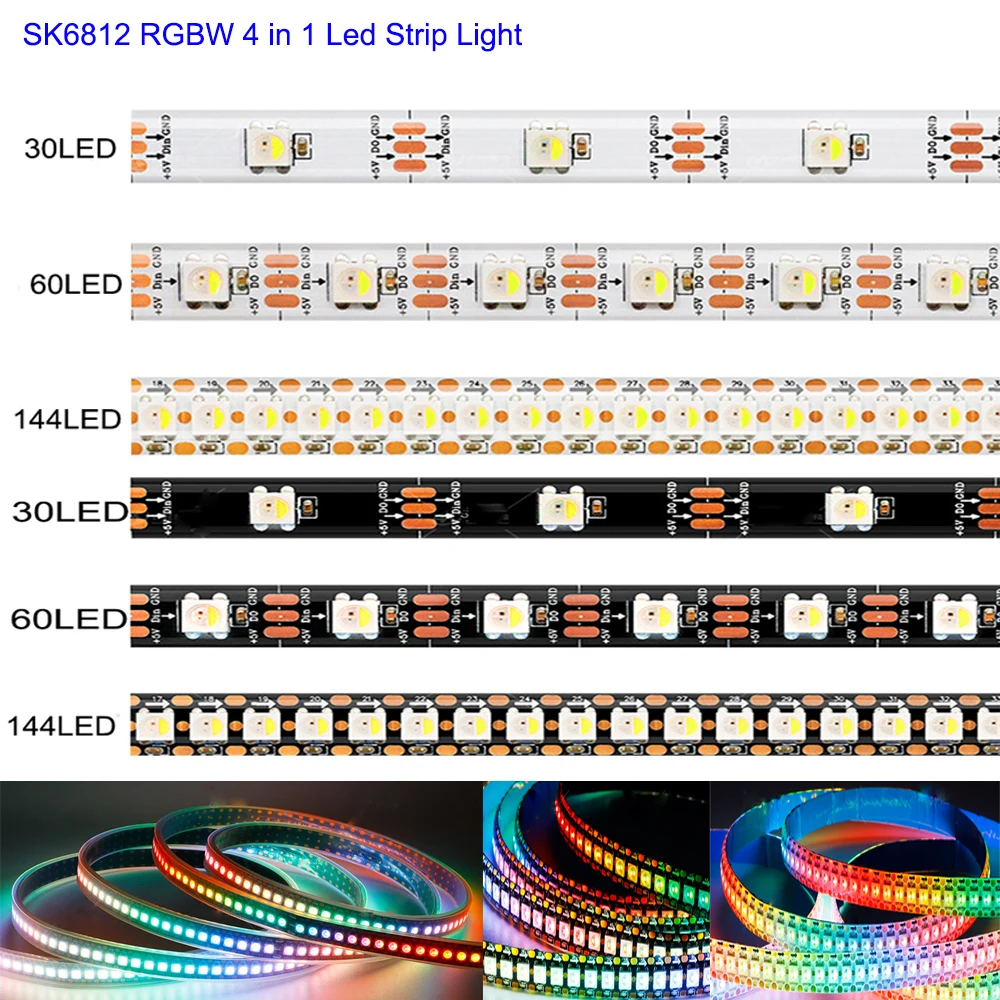 Tanie SK6812 dioda Led RGBW taśmy światła 4 w 1 podobnych sklep