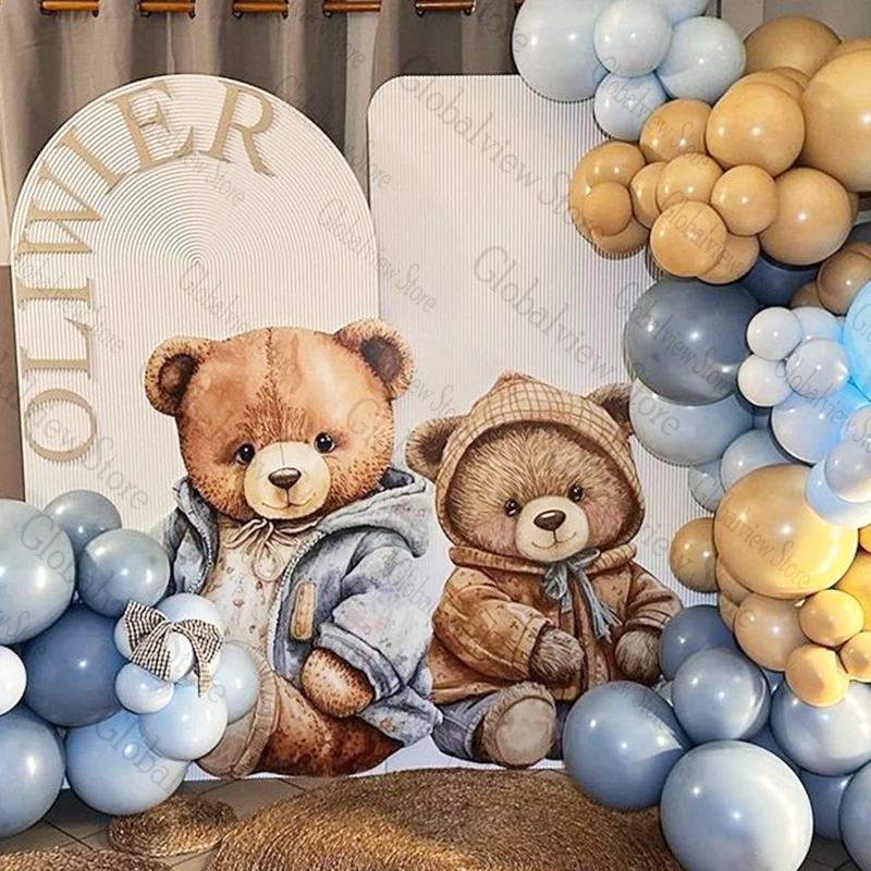 Denim Teddy Bear Baby Shower Fluffy Teddy Bear Cutouts Bear