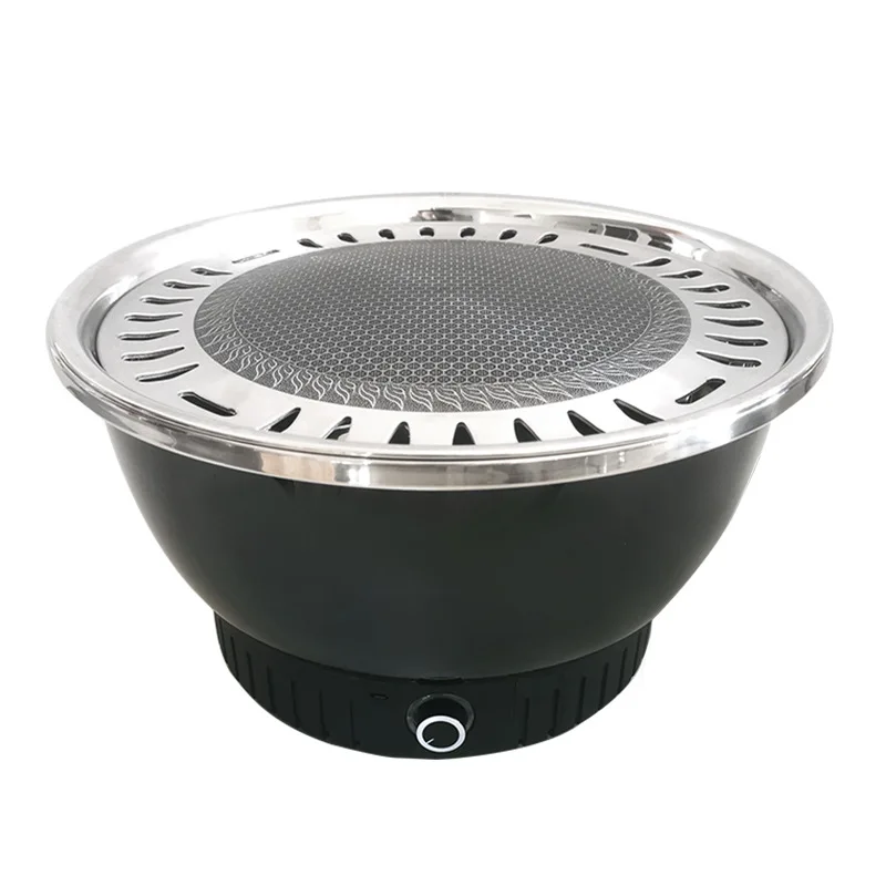 Vendita Calda Acciaio Ghisa Portatile Indoor Outdoor Tavolo Da Tavolo Carbone Di Legna Lotus Mini Grill Barbecue Senza Fumo Barbecue Coreano Grill