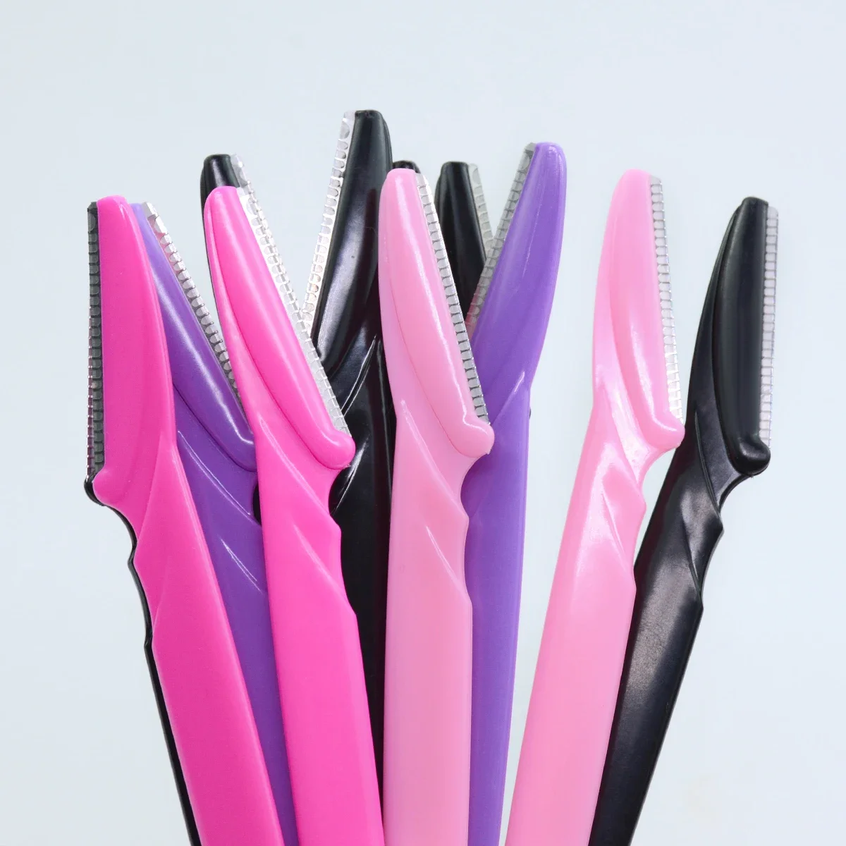 30Pcs/Bottle Eyebrow Razors With Container Facial Eye Brow Trimmer In Case Hair Removal Shaver Safe Blades Trimming Tools 2