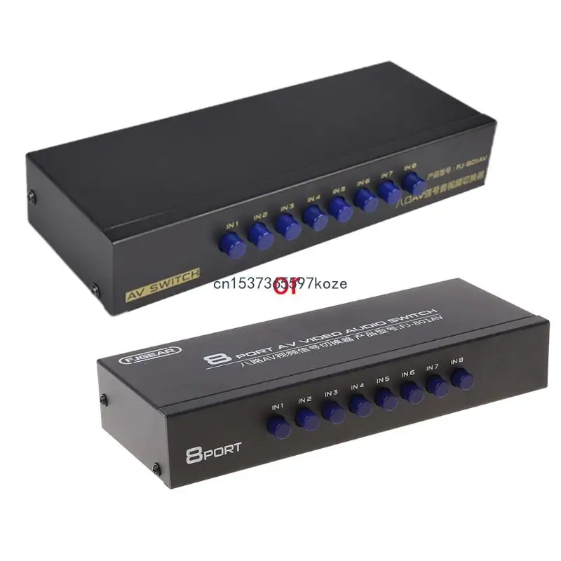 Vie Switcher Rca Selettore Video Composito L 8 In 1 Out Per Console Gioco Dvd Stb