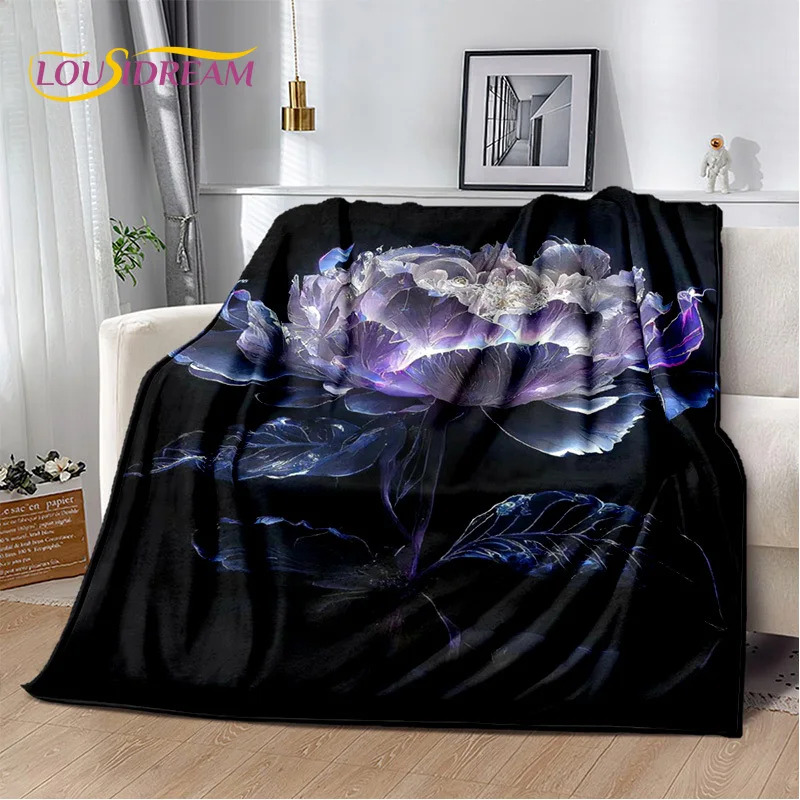 

Dream Love Rose Nordic Flowers Daisy Blanket,Soft Throw Blanket for Home Bedroom Bed Sofa Picnic Travel Office Cover Blanket Kid