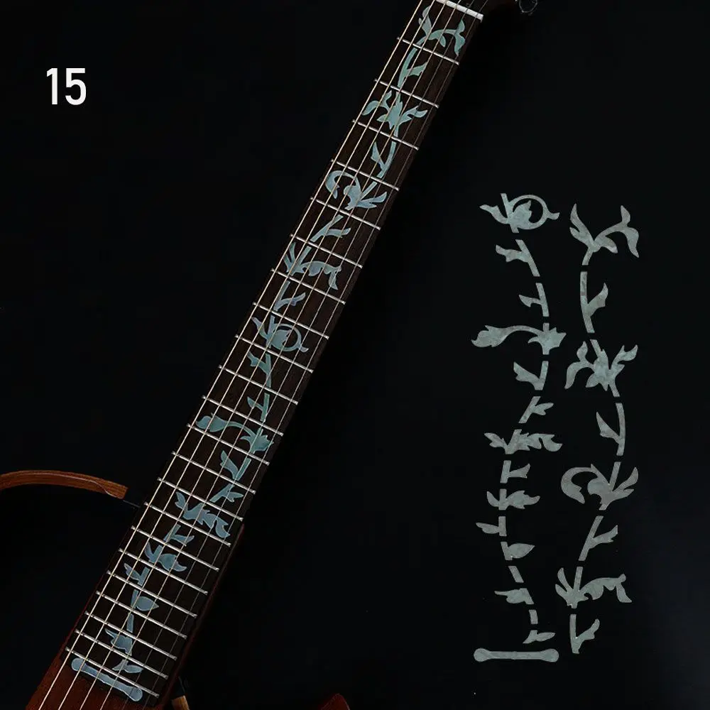 Instrument Decorations: Ultra Thin Cross Inlay Fretboard Stickers for Electric Guitar Accessories