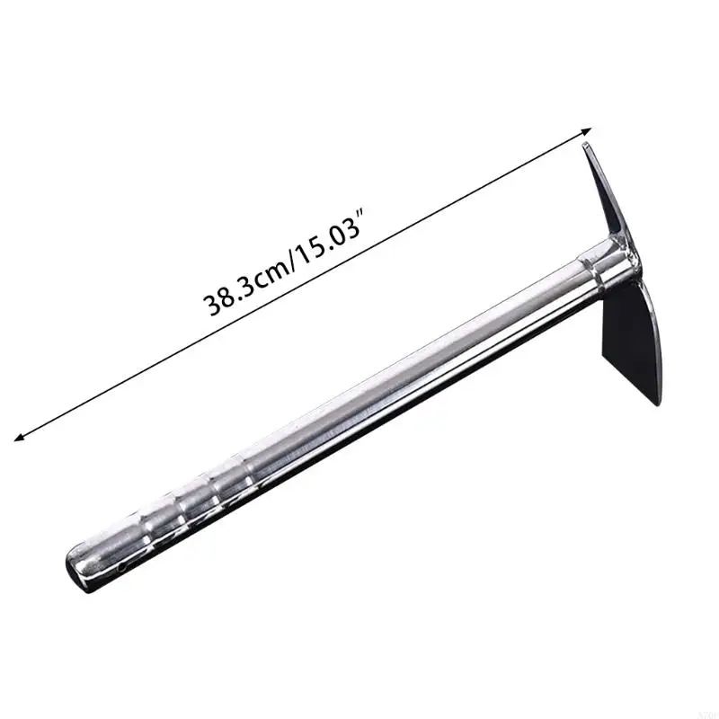 15 inch Stainless Steel Garden Hoe Pick Multipurpose Hand Tool Digging Weeding Seeding Turning Soil Mining Tools