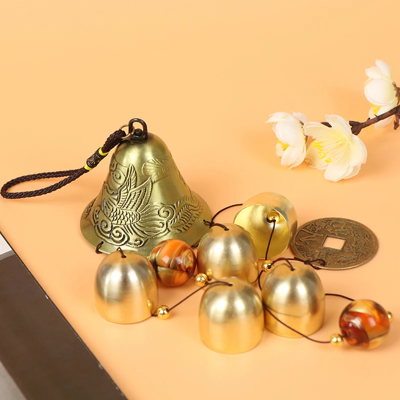 Fengshui Wind Chime Outdoor Hanging Metal Bell Lucky Wind Chime Decoration Clear Sound Bell Ornament Good Hanging Charm