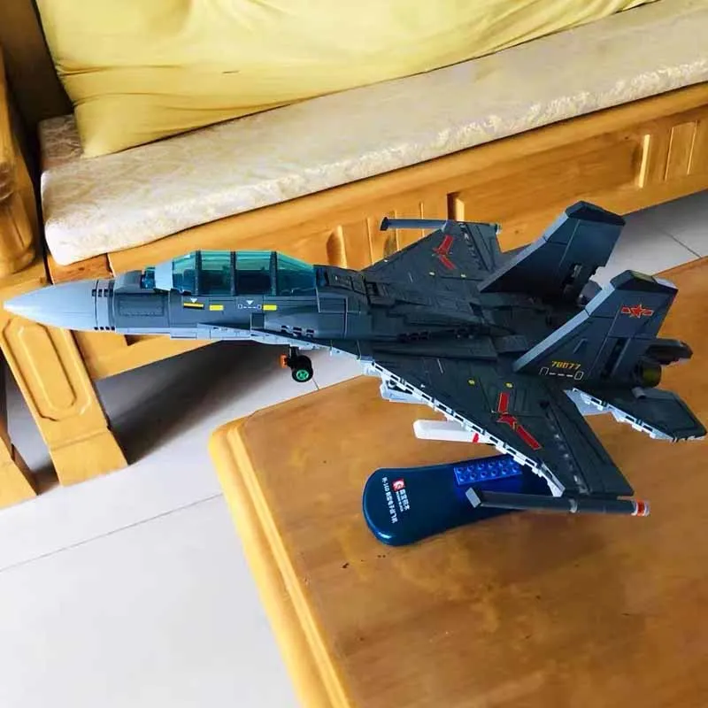 

Military Army Avion Plane J-16 Eagle Fighter Building Blocks Morden Warplane Sets Aircraft Models Bricks Toys for Kid Gift MOC
