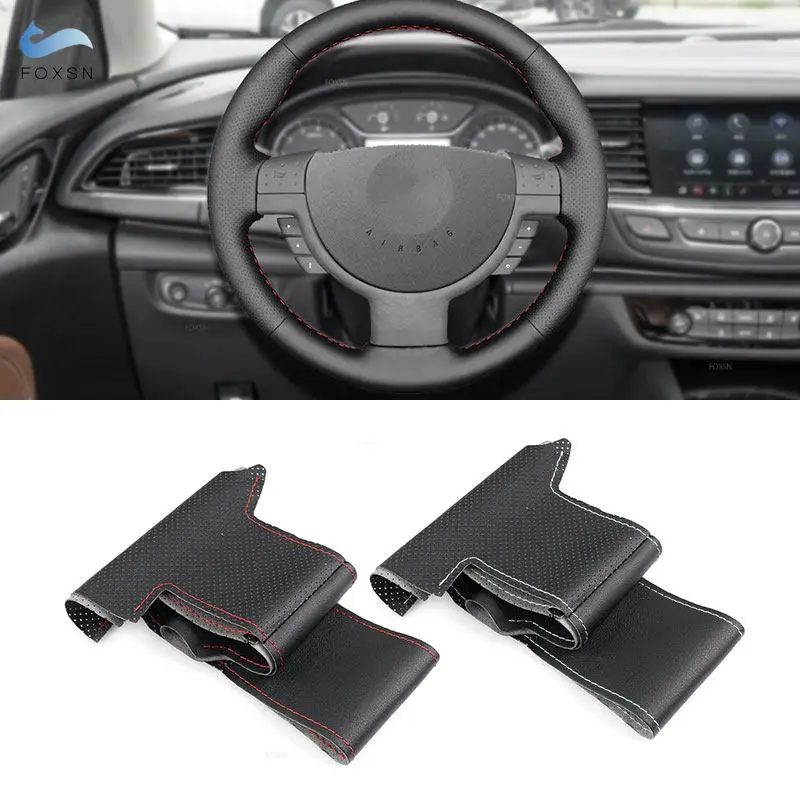 

For Opel Corsa C 2000 - 2006 Combo C 2001 - 2011 Vauxhall Holden Tigra Hand-stitched Perforated Leather Car Steering Wheel Cover