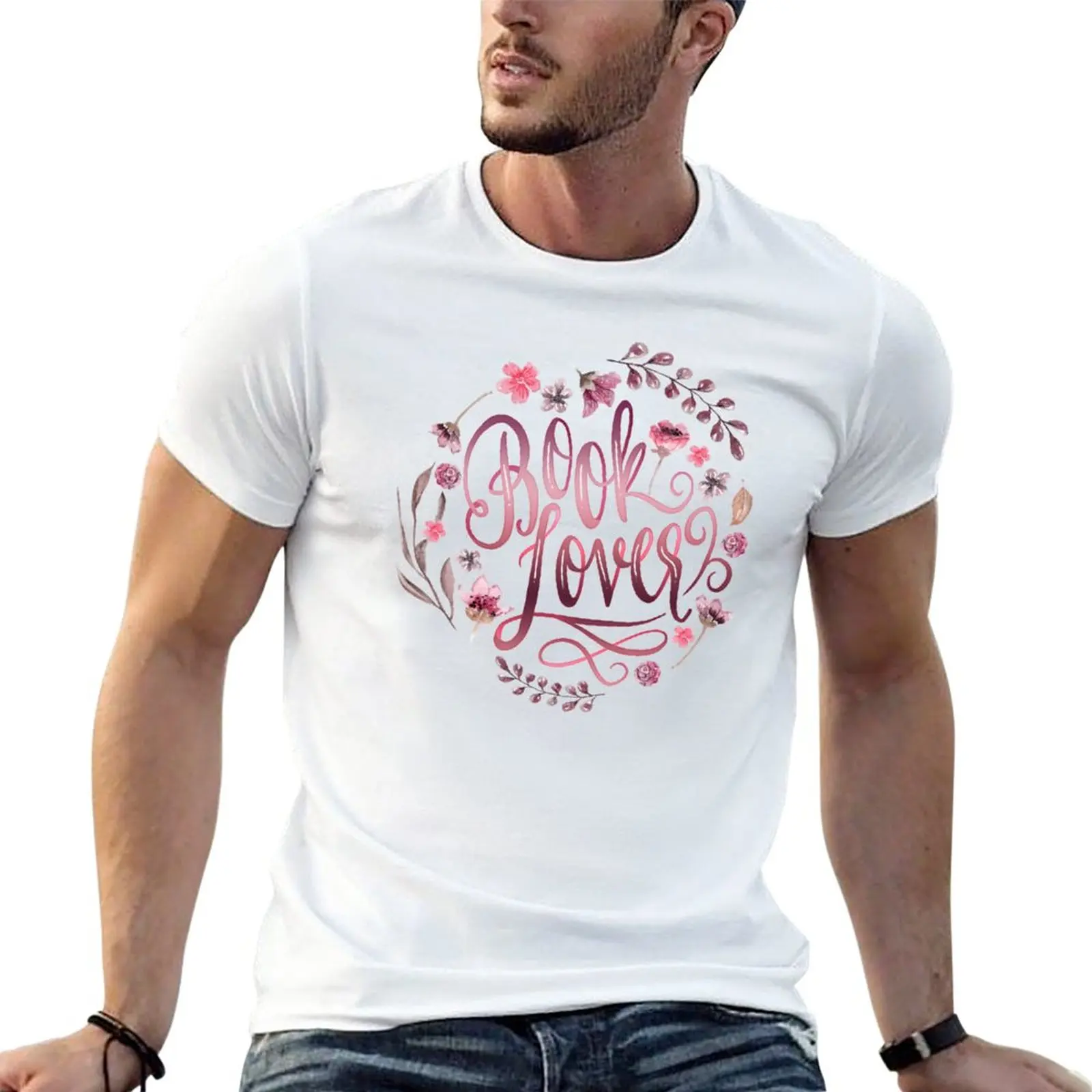 

BOOK LOVER T-Shirt plain anime clothes blanks men t shirt