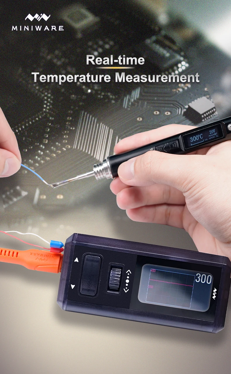 TS1M Mini Soldering Station PD3.1 12V-28V 200W Max Compatible with T245/T210/T11