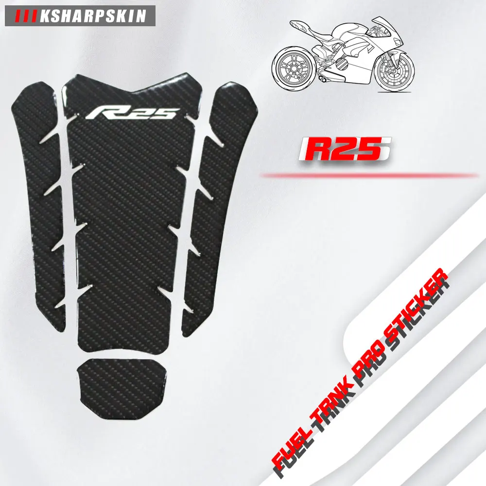 

Motorcycle 3D fuel tank pad sticker protective decals moto Universal fuel tank stickers Emblem for YAMAHA R25