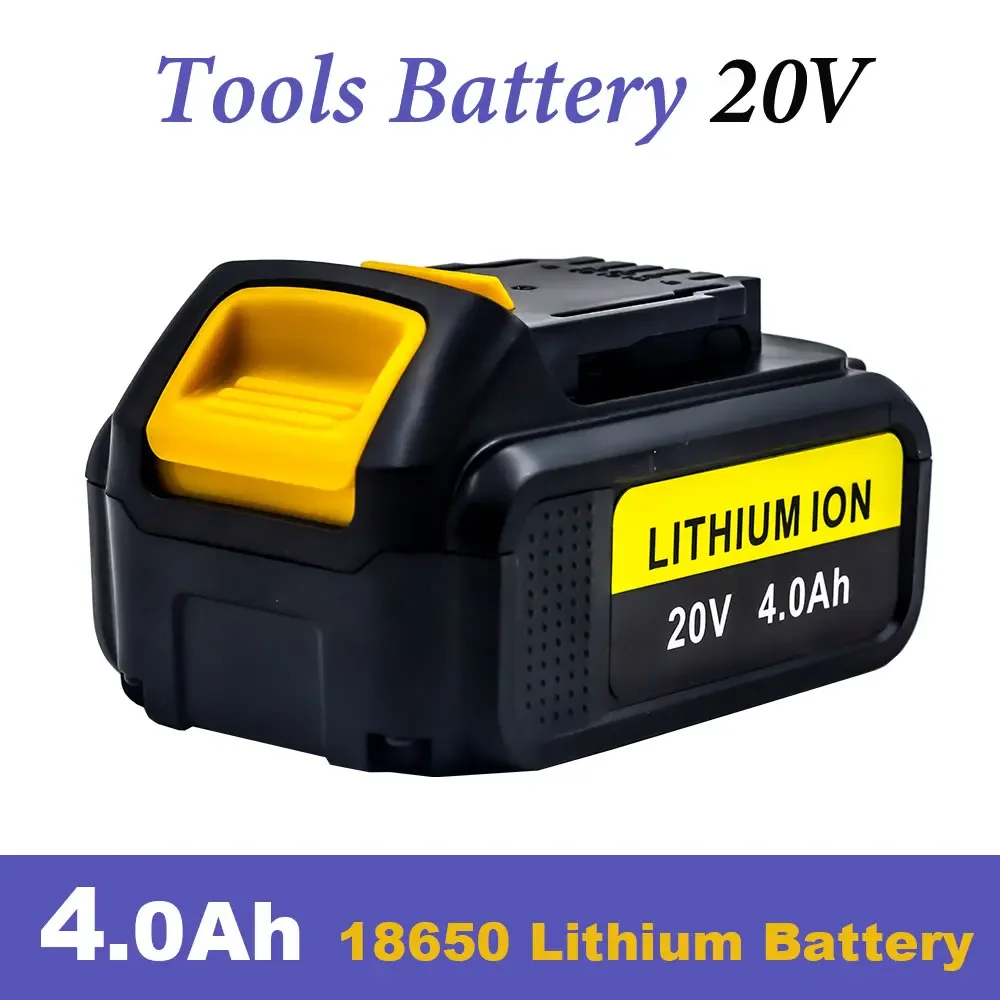 

20V 4.0Ah Replacement Battery for DCB200 Li-ion Battery for DeWalt MAX XR DCB205 201 DCB203 Power Tool Batteries Rechargeable
