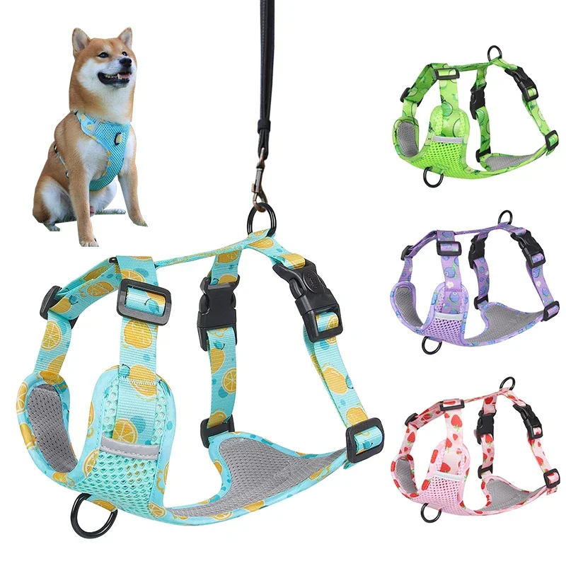

New Pet Reflective Dog Harness No Pull Adjustable Small Medium Large Dogs Walking Running Vest French Bulldog Labrador Harness