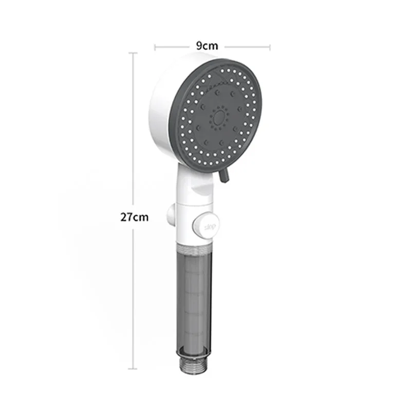 10 Mode Showerheads High Pressure Filter Showerheads One Touch Stop Bathroom Handheld Water Saving Sprayer Bathroom Accessories