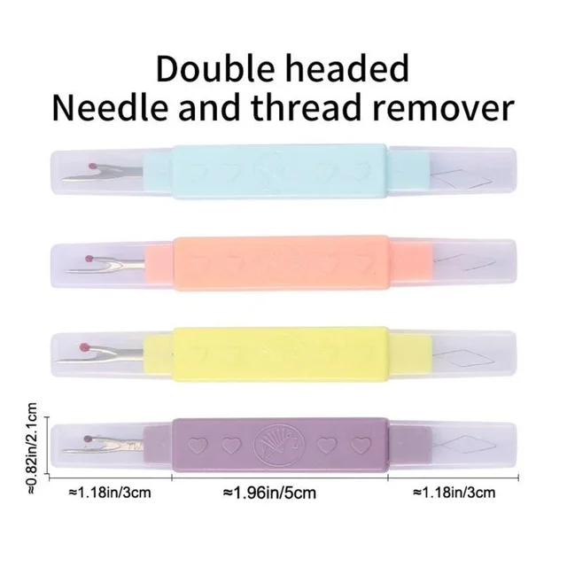 2 in 1 Needle Threader Seam Ripper Threading Seam Remover Seam Ripper Tool, Needle Threader Tool for Sewing Knitting Quilting 2