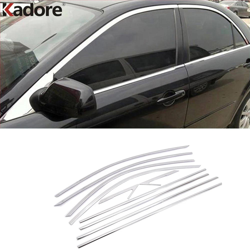 

Молдинговая полоса для окон Mazda 6 M6 2005 2006 2007 2008 2009 2010 2011, молдинговая полоса, наклейка для окон и дверей из нержавеющей стали