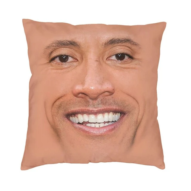 Housses de coussin The Rock Face Johnson, décoration de salon, coussins  d'extérieur Kawaii, impression 3D carrée, taie d'oreiller personnalisée -  AliExpress