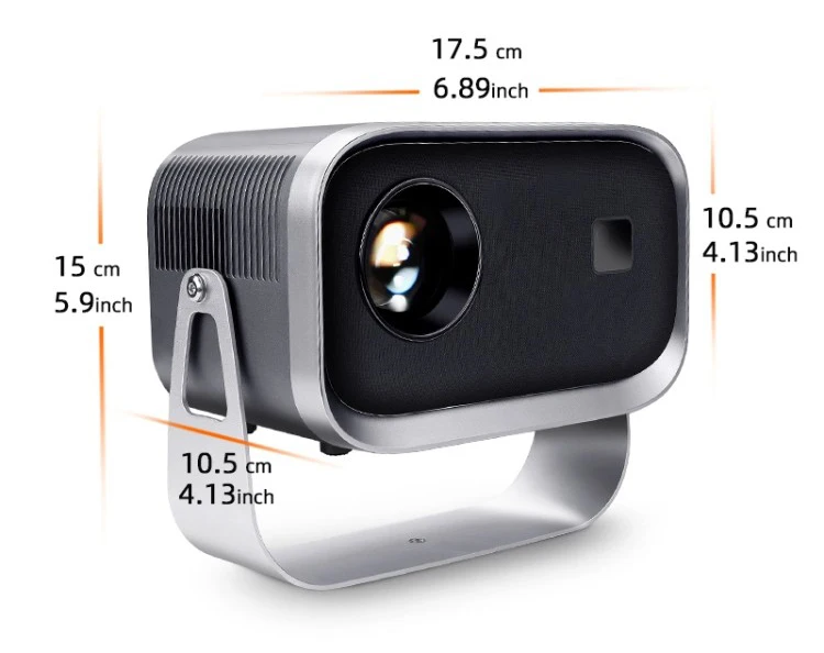 Touyinger HY320 Mirror Version Semi-enclosed same screen Wi-Fi portable 360&deg; rotating 1080P home theater projector