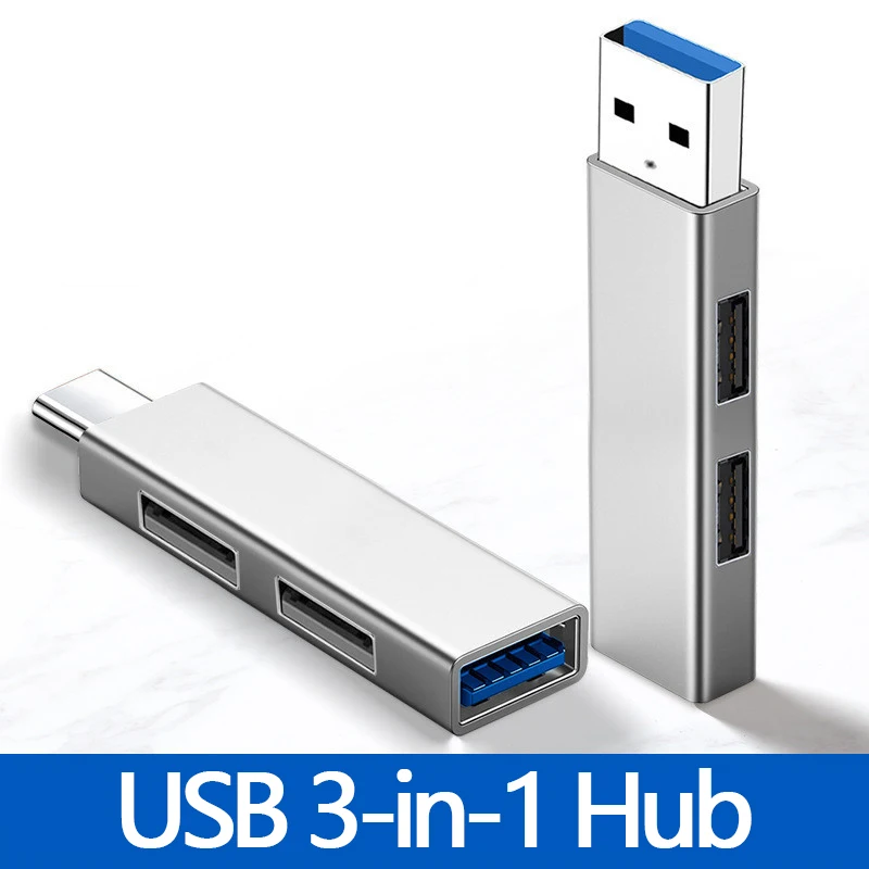 3 Port USB 3.0 USB Hub 2.0 Multi Type C Ultra Slim Splitter Hub Use Power Adapter Multiple Expander 2.0 USB 3.0 Hub for PC, ,   - AliExpress