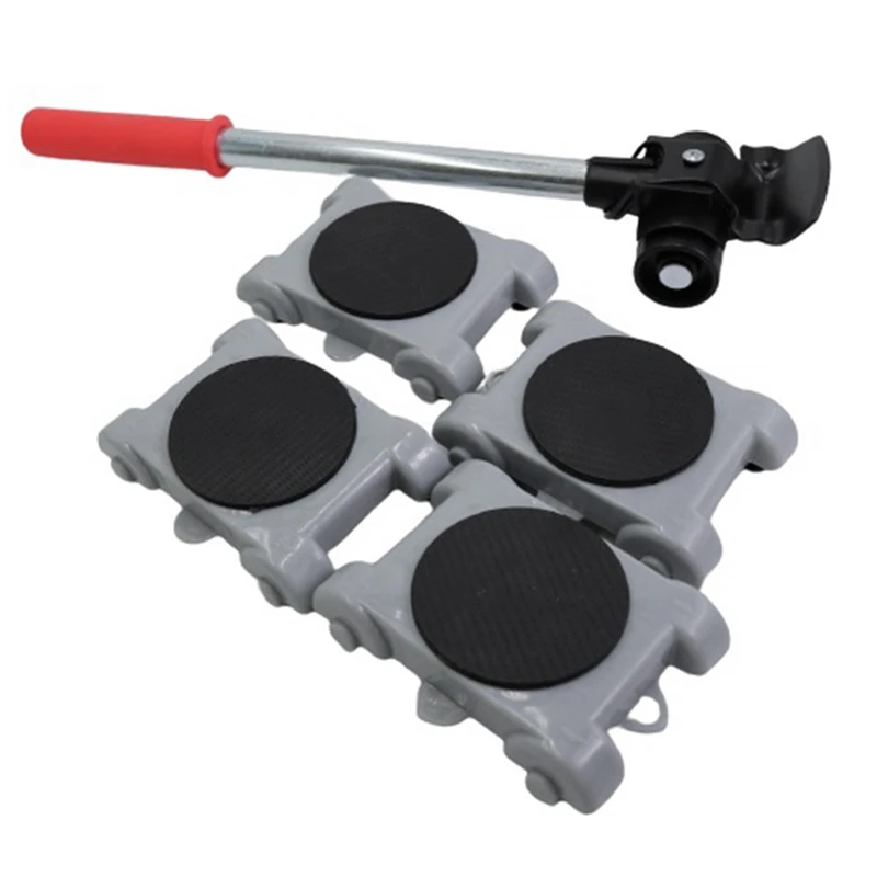 

Heavy Duty Furniture Lifter Transport Mover Slides Wheel Furniture Mover Tool Kit Wheel Roller Bar Moving Hand Tools