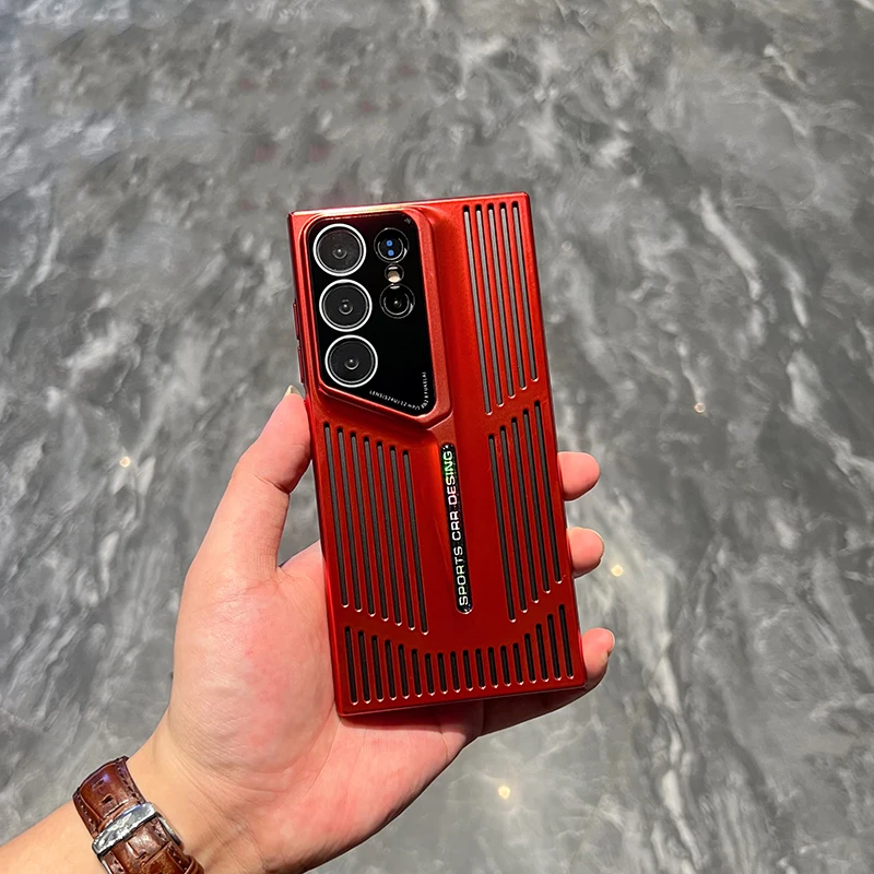 Luxury Solid Color Frosted Shockproof Phone Case with Heat Dissipation