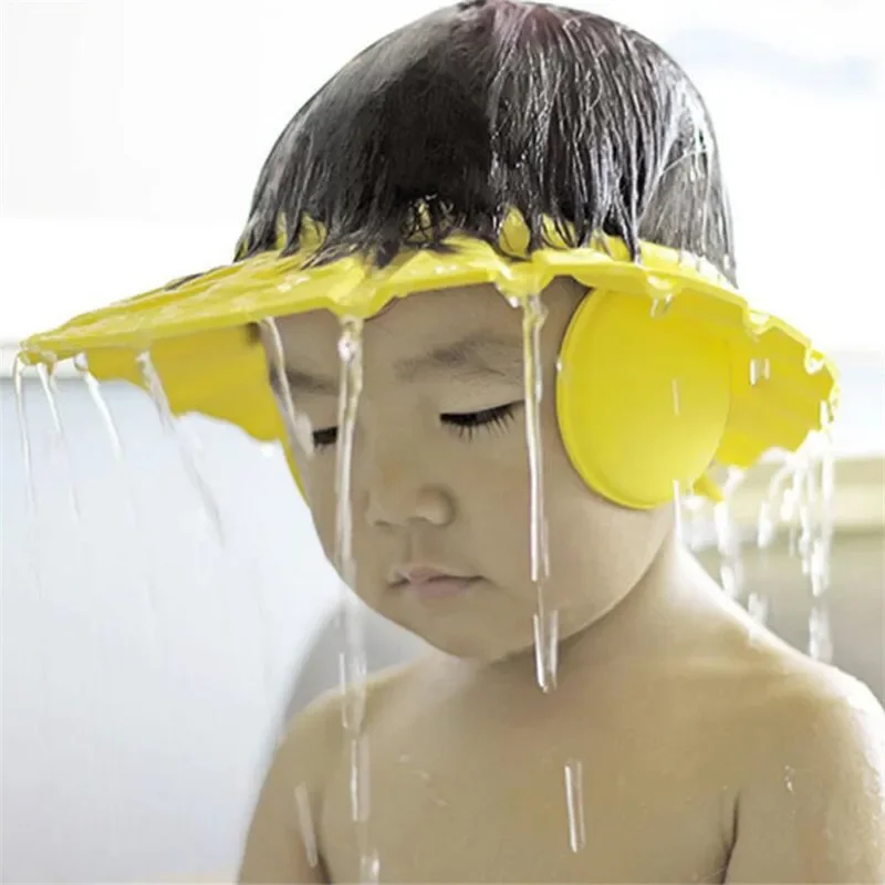 

Safe Shampoo Shower Bathing Bath Protect Soft Cap Hat For Baby Wash Hair Shield Children Bathing Shower Cap Hat Kids