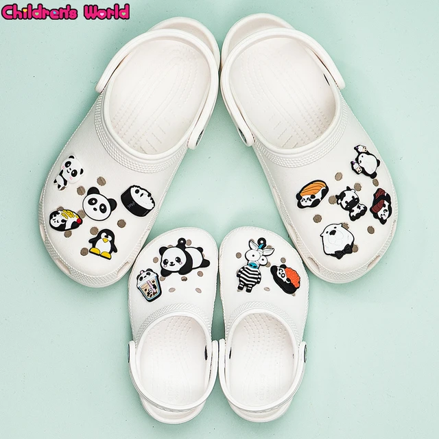1pcs Cute Zebra Shoe Charms for Croc Lovely Panda Cow Penguin Shoe Clips  Decorations Bubble Tea Pin Croc Sushi Croc Jeans - AliExpress
