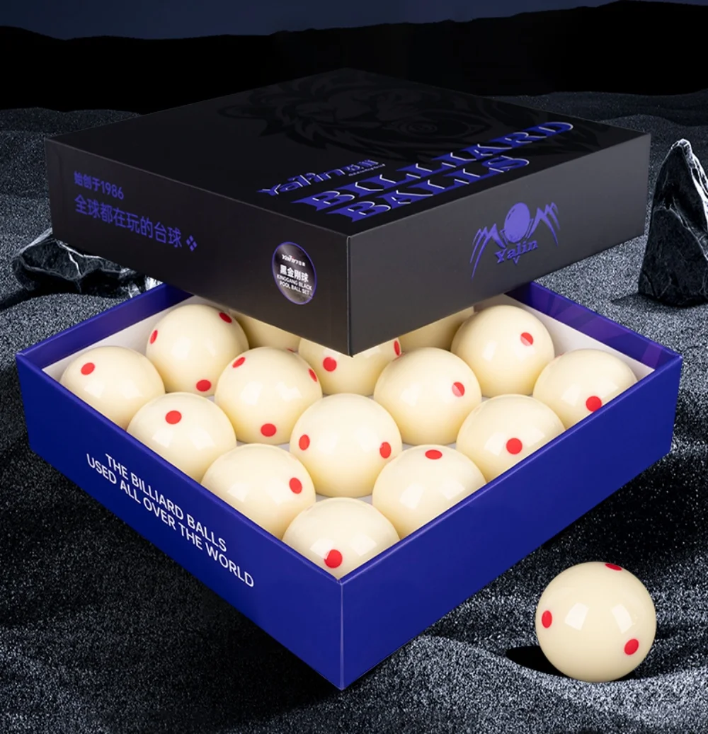 YALIN 6 Red Dots Practice Training Billiard Cue Ball 2-1/4"(57.2mm)
