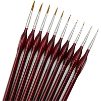 10Pcs Detail Paint Brushes Extra Fine Detail Miniature Paint Brush Set fine Paint Brush for Miniature Painting Small Scale Mode 1