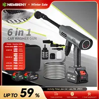 NEWBENY 200Bar 6 IN 1 Brushless High Pressure Car Washer Gun 2 Gears  Garden Cleaning Irrigation Tool For Makita 18V-21V Battery 1