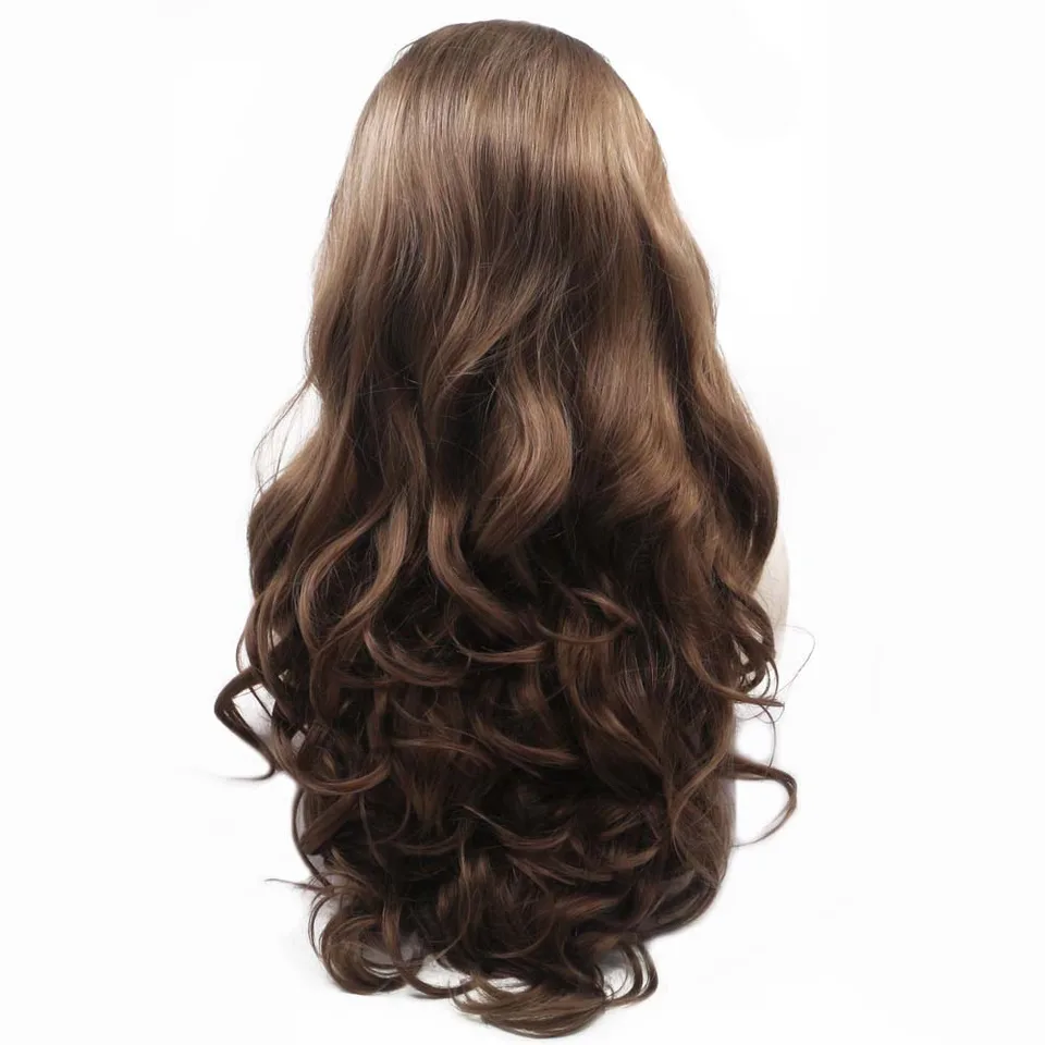 Brown Body Wave Synthetic Lace Front Wig