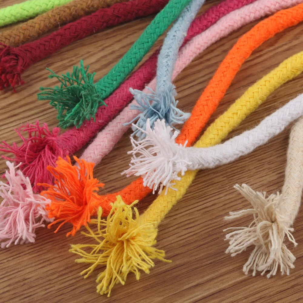 10mm Braided Cotton Rope Hollow Twisted Cord Rope DIY Craft Macrame Woven String Home Textile Accessories Craft Gift 5-20yards