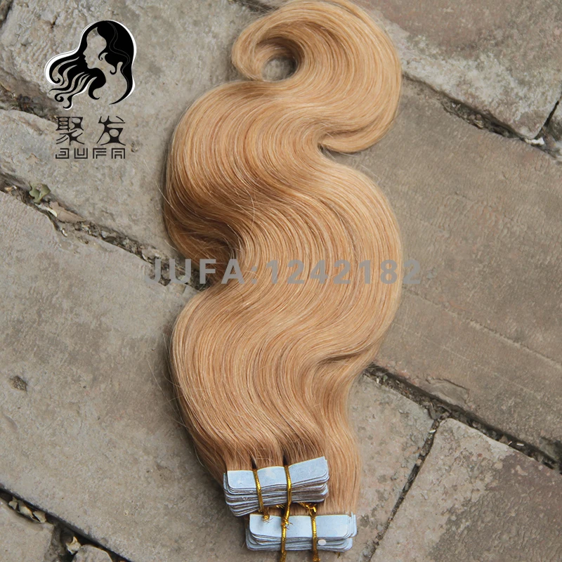 Body Wave Tape In Human Hair Extensions Brazilian Remy Double Sided Adhesive Skin Weft Kinky Straight Hair Extension 12-28inch