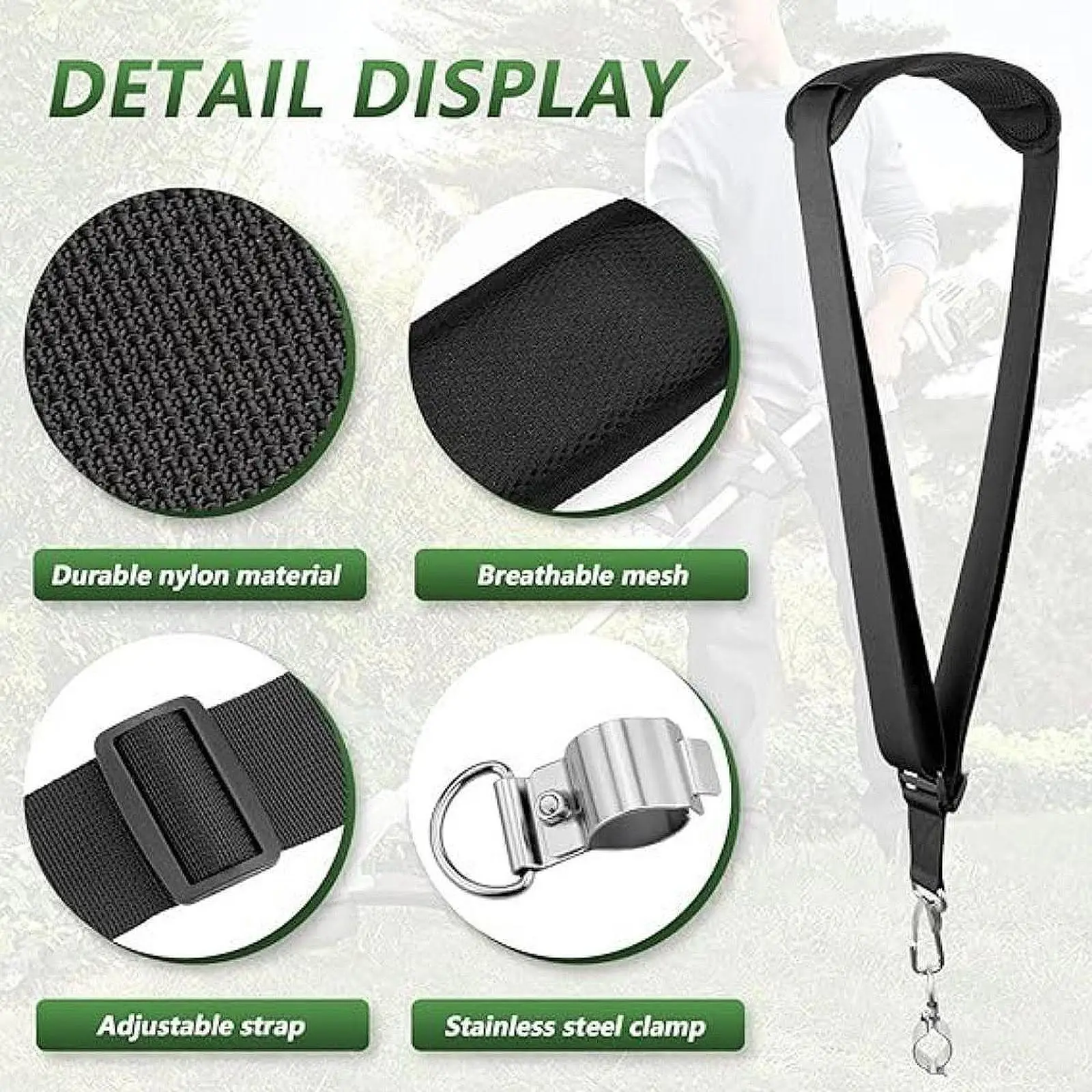 어깨끈 트리머 스트랩, 조절 가능, 교체 가능, 편안함, 부착형 검정색 스테인리..