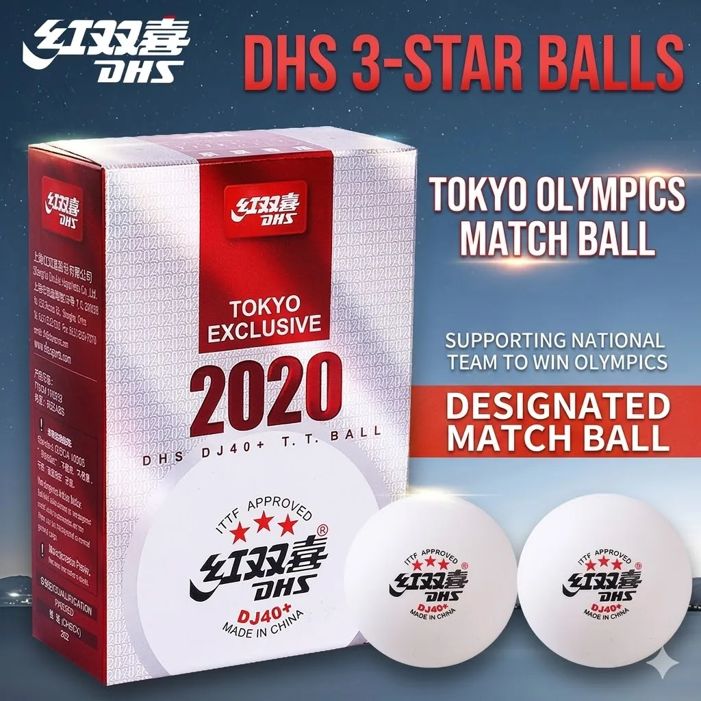 6pcs 오리지널 DHS WTT 탁구 공 DJ40+공식 탁구 게임은 WTT 국제 ..