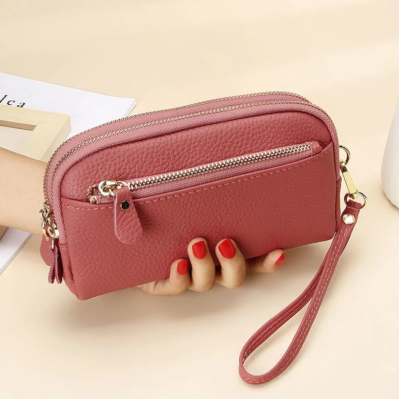 

2023 Woman Money Clips PU Male Wallets Large Capacity Zipper Money Clip Wallet for Men
