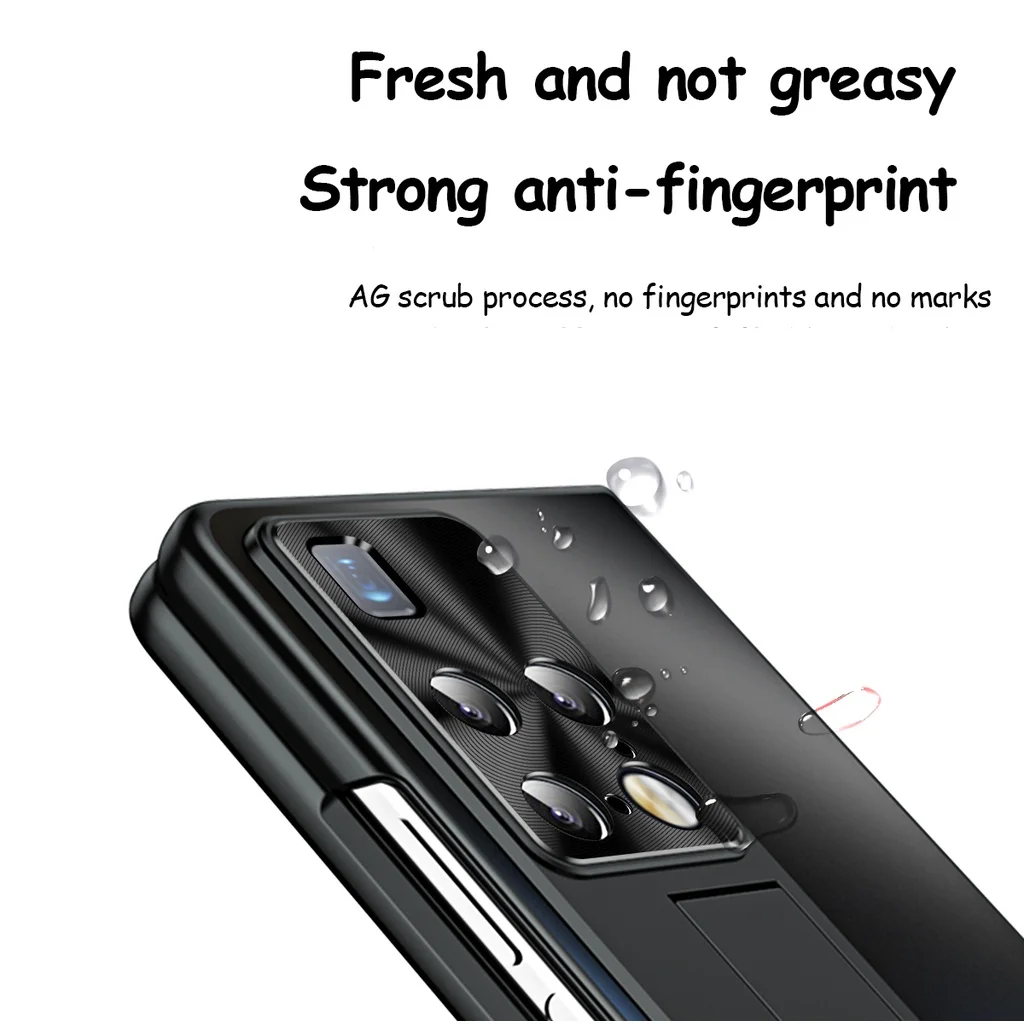 For Huawei Mate X2 5G Case Kickstand Bracket Camera Protection Stand Ultra-thin Shock-proof frosted Case With Pen Slot